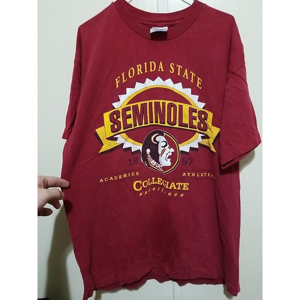 Vintage‎ Men's Florida State Seminoles FSU T-Shirt Size Large Discolored Areas